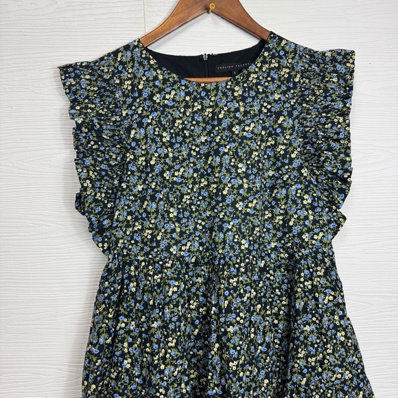 English Factory Floral Ruffle Sleeve Babydoll Mini Dress Women’s Small - Picture 3 of 12
